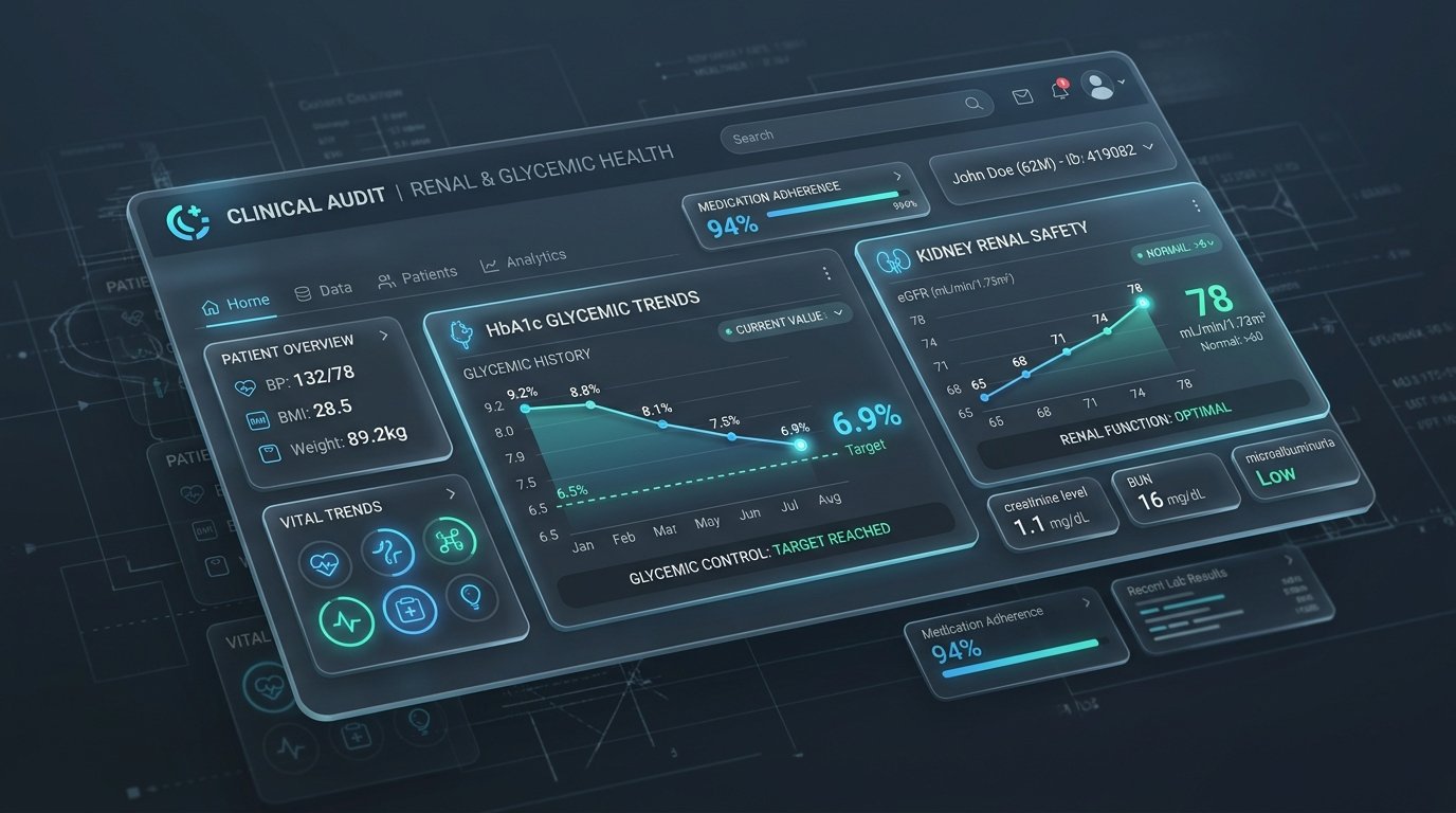 3D Clinical Audit Platform Dashboard Mockup
